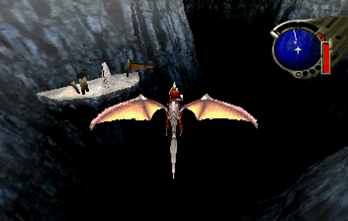 Panzer Dragoon Saga (SEGA Saturn) screenshot: Most of the locations in the game are large areas accessible only by dragon.