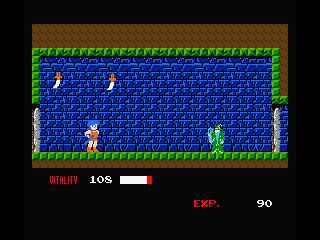 Dragon Buster (MSX) screenshot: Beat the sorcerer and...