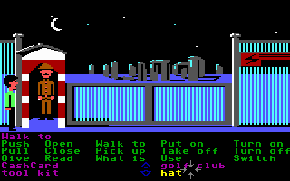 Zak McKracken and the Alien Mindbenders (Commodore 64) screenshot: In England.