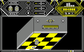 The Fifth Quadrant (Amstrad CPC) screenshot: Knut is trapped inside this room