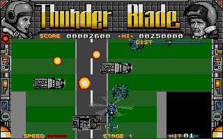 ThunderBlade (Atari ST) screenshot: First stage