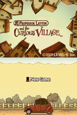 Professor Layton and the Curious Village (Nintendo DS) screenshot: Title screen