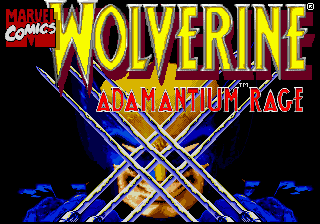 Wolverine: Adamantium Rage (Genesis) screenshot: Title screen.