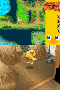 Final Fantasy Fables: Chocobo Tales (Nintendo DS) screenshot: Chocobo found a magic card.