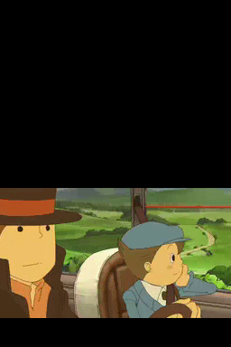 Professor Layton and the Curious Village (Nintendo DS) screenshot: More shots of the opening FMV