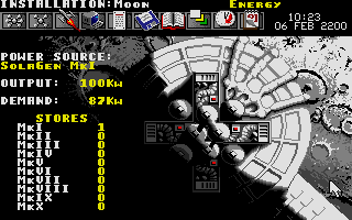 Millennium: Return to Earth (Atari ST) screenshot: Energy production
