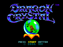 Dragon Crystal (SEGA Master System) screenshot: Title screen