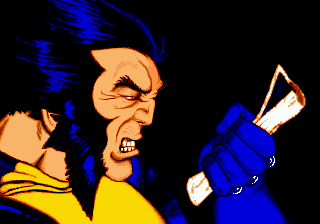 Wolverine: Adamantium Rage (Genesis) screenshot: Introduction frame - a furious Logan wants revenge!