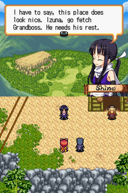 Izuna: Legend of the Unemployed Ninja (Nintendo DS) screenshot: Izuna's bossy sister