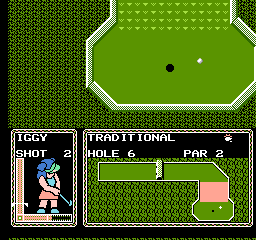 Mini-Putt (NES) screenshot: Just a mini-putt left...