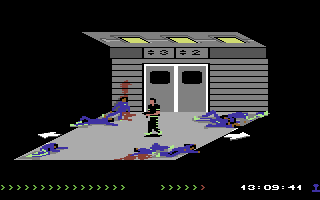 Project Firestart (Commodore 64) screenshot: Those mutants must be very blood-thirsty...