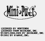 Mini-Putt (Game Boy) screenshot: Title screen