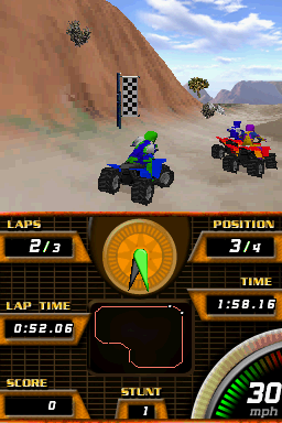 ATV Quad Frenzy (Nintendo DS) screenshot: Catching up to the pack.