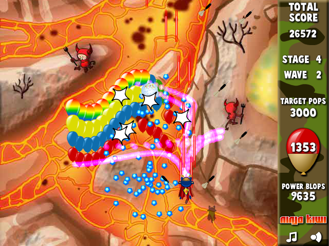 Bloons Super Monkey (Browser) screenshot: Stage 4 wave 2