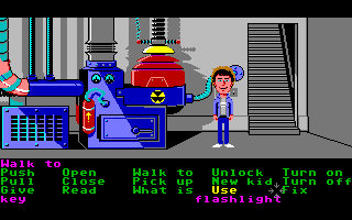 Maniac Mansion (Amiga) screenshot: Down in the basement.