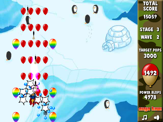 Bloons Super Monkey (Browser) screenshot: Stage 3 wave 2