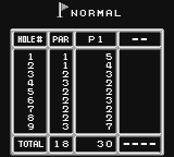 Mini-Putt (Game Boy) screenshot: Easy round cleared