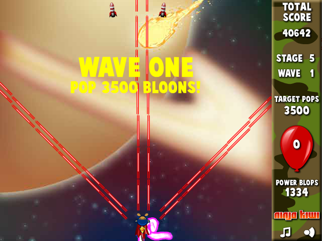 Bloons Super Monkey (Browser) screenshot: Start of stage 5