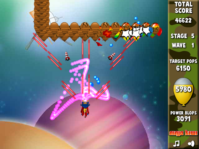 Bloons Super Monkey (Browser) screenshot: Stage 5 wave 1