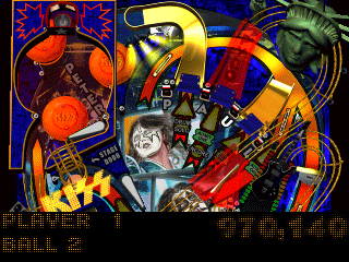Kiss Pinball (PlayStation) screenshot: Top part of the Last Stop: Oblivion table