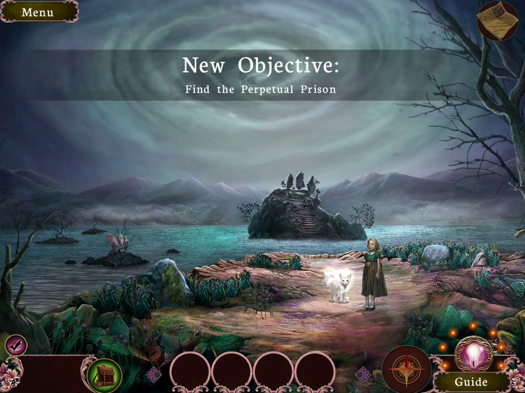 Otherworld: Shades of Fall (Collector's Edition) (iPad) screenshot: Game starting location and first objective