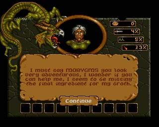 Dragonstone (Amiga) screenshot: Witch