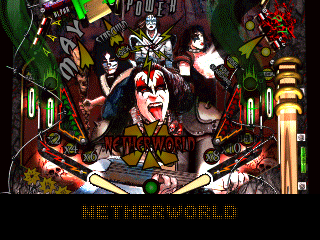 Kiss Pinball (PlayStation) screenshot: Bottom part of the Netherworld table
