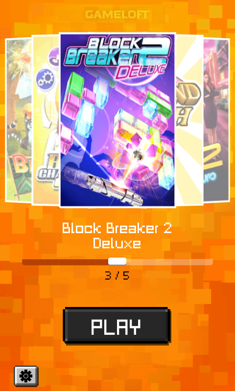 Gameloft Classics: Arcade (Android) screenshot: Main menu