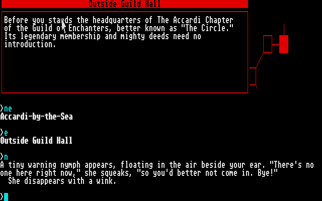 Beyond Zork: The Coconut of Quendor (Atari ST) screenshot: Curse you, tutorial!