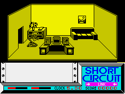 Short Circuit (ZX Spectrum) screenshot: Nice couch in the next room