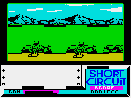 Short Circuit (ZX Spectrum) screenshot: Shoot the other robot