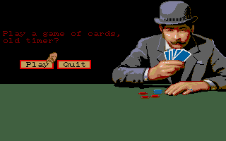 Lost Dutchman Mine (Atari ST) screenshot: Let's try a game of poker