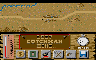Lost Dutchman Mine (Atari ST) screenshot: Leaving the town
