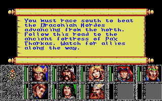 Dragons of Flame (Atari ST) screenshot: Your goal