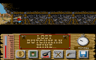Lost Dutchman Mine (Atari ST) screenshot: Entering a mine