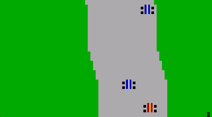 Formula-1 TURBO (DOS) screenshot: Burning rubber