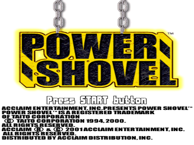 Power Shovel (PlayStation) screenshot: Title screen