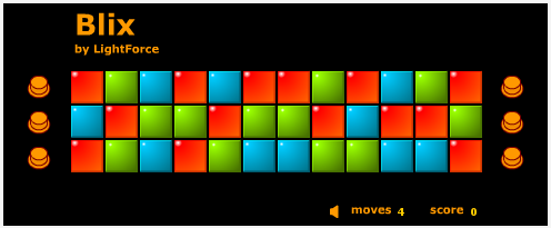 Blix (Browser) screenshot: Click on the buttons to move the lane to that direction