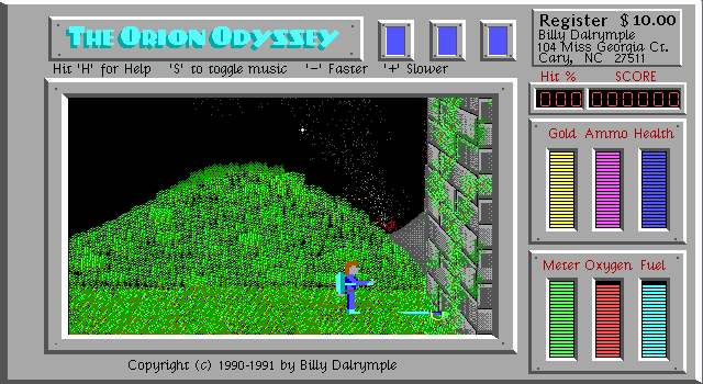 Orion Odyssey: The Search for the Magic Ankh (DOS) screenshot: Found a sword!