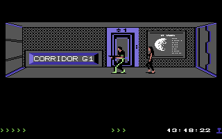 Project Firestart (Commodore 64) screenshot: I have to escort Mary to safety.