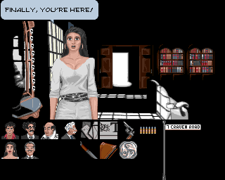 Dylan Dog: Through the Looking Glass (Amiga) screenshot: Sarah Foulkes, Lord Foulkes' niece