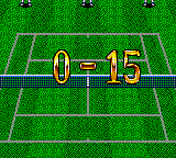 Wimbledon Championship Tennis (Game Gear) screenshot: 0-15