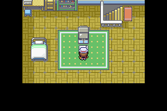 Pokémon LeafGreen Version (Game Boy Advance) screenshot: Starting screen - in your house, in front of your NES