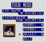 Wimbledon Championship Tennis (Game Gear) screenshot: Make your player, RPG-style