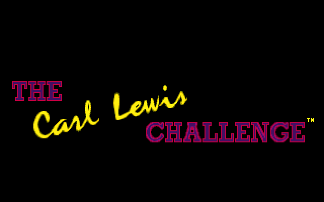 The Carl Lewis Challenge (Amiga) screenshot: Title screen #1