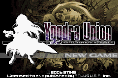 Yggdra Union: We'll Never Fight Alone (Game Boy Advance) screenshot: US title screen