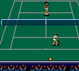 Wimbledon Championship Tennis (Game Gear) screenshot: Double bounce!