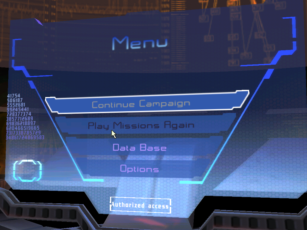 Special Forces: Nemesis Strike (Windows) screenshot: Menu