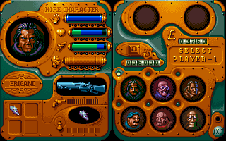 Soldiers of Fortune (Amiga) screenshot: Character selection (AGA version)