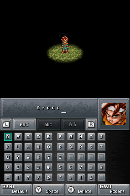 Chrono Trigger (Nintendo DS) screenshot: You can rename your character.